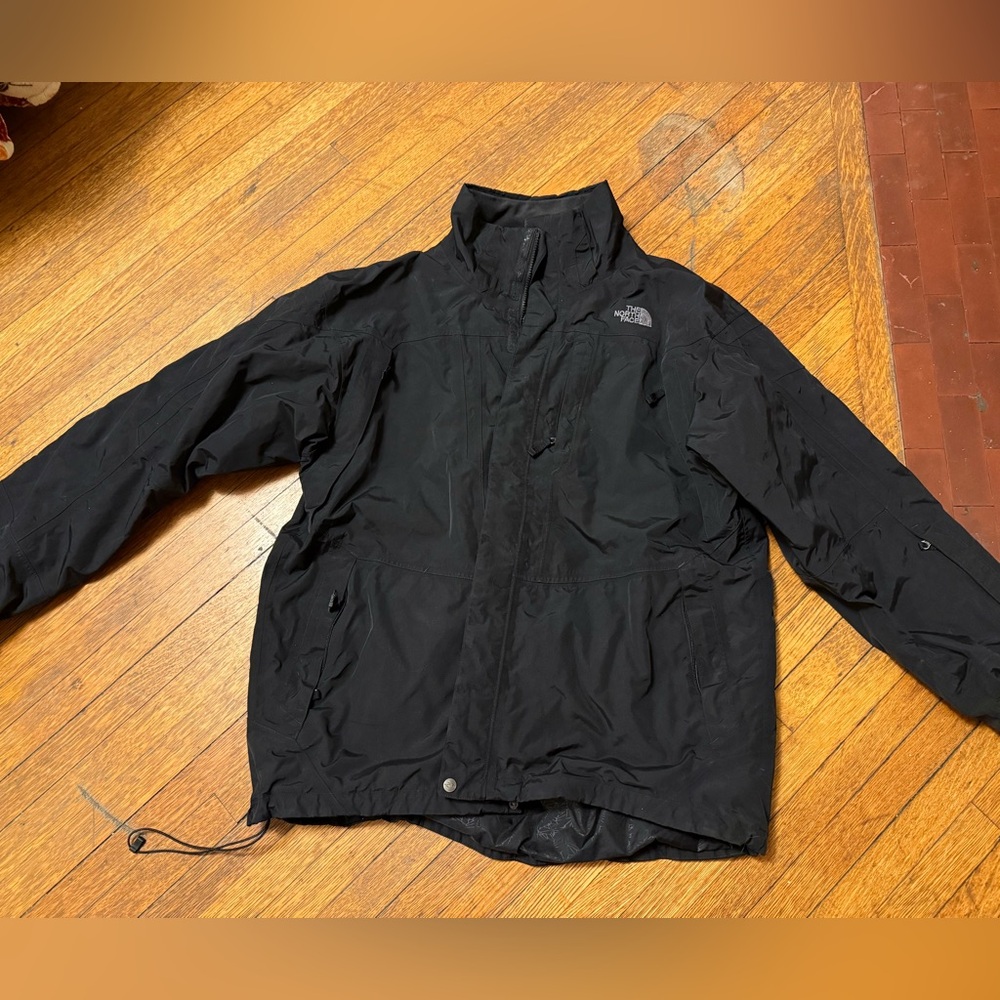 North Face Men’s Black Snow Jacket - Lined.  Size XXL
